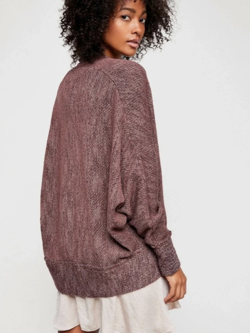 Free People Motions Open Cardigan Purple Size XS